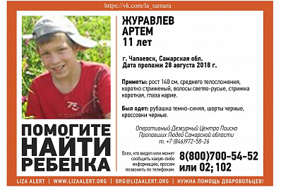 Пропавшего 11-летнего мальчика разыскивают в Самарской области