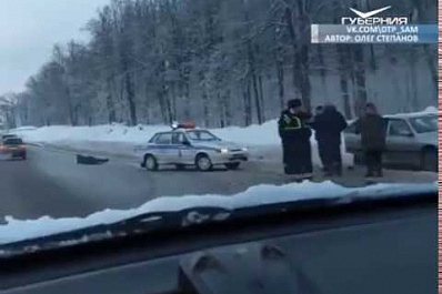 На Красноглинском шоссе в Самаре столкнулись 4 автомобиля