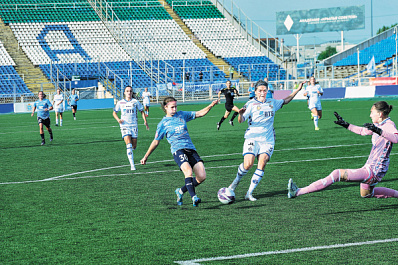 Первая победа в сезоне: женская футбольная команда "Крылья Советов" с крупным счетом обыграла соперниц