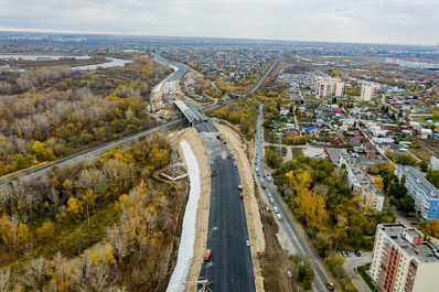 На транспортных развязках Самарского моста завершили основные работы