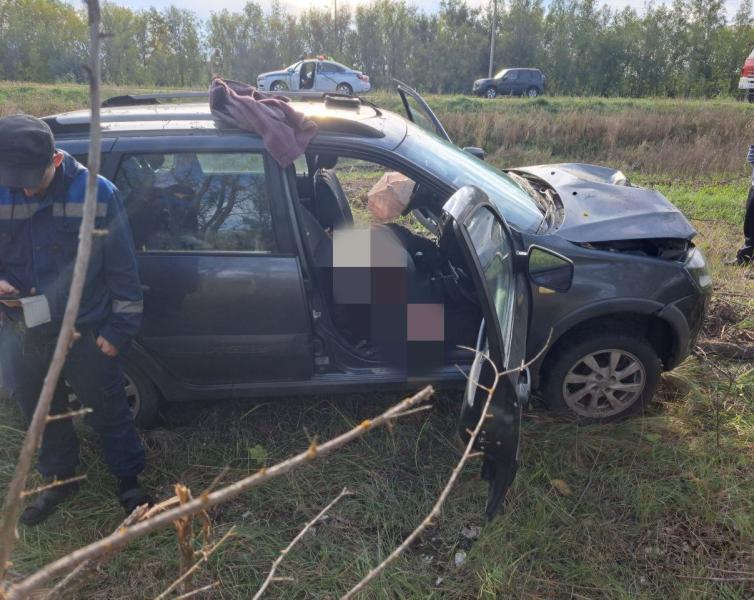 Водитель погиб до аварии: в Самарской области "Калина" вылетела в кювет и врезалась в дерево