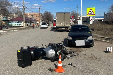 В Чапаевске 26 марта в ДТП пострадал мотоциклист