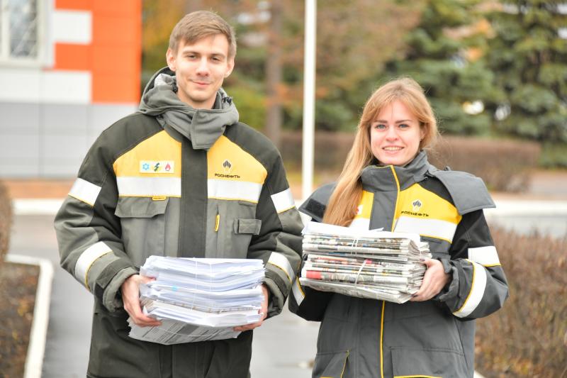 В Сызрани около тонны макулатуры собрали нефтяники ко Дню вторичной переработки 