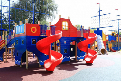 У озера в Самарской области строят зону отдыха в форме капли воды 