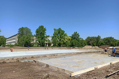 В Нефтегорске строится новый спортивный комплекс открытого типа 
