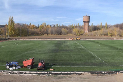 Стадион "Салют" на Мехзаводе отремонтирован на 60%