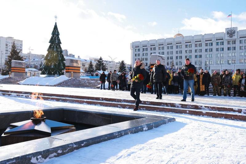 В Самаре почтили память участников СВО, погибших в новогоднюю ночь 2023 года в Макеевке