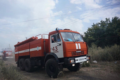 Пожар в селе Гвардейцы Самарской области ликвидирован