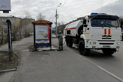 Улицы Самары и Тольятти дезинфицируют военнослужащие