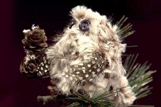 Как сделать елочную игрушку в виде совы. Ручная работа