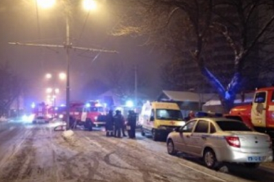 В историческом центре Самары тушат крупный пожар