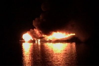 На Волге под Тольятти вечером 28 июня загорелся катер