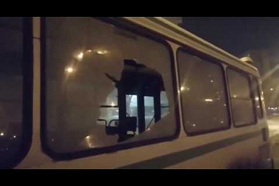 Появилось видео с обстрелянными в Тольятти автобусами