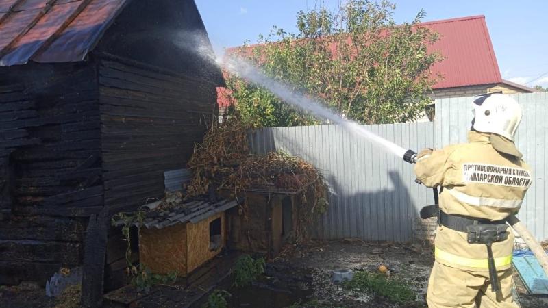 В Самарской области 4 июля сгорела частная баня