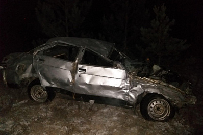 Автоледи на "десятке" улетела в кювет и несколько раз перевернулась