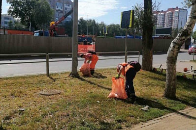 Урны на участке реконструкции на Ново-Садовой будут убирать регулярно благодаря сигналам из ЦУР Самарской области