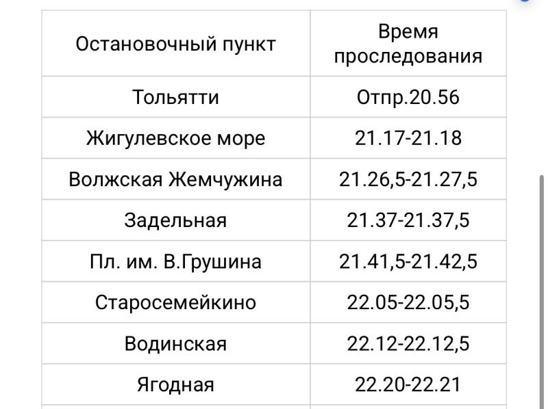 С 1 июня запустят вечернюю "Ласточку" из Тольятти до Новокуйбышевска 