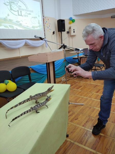 Самарцам подарили чучела редких крокодилов
