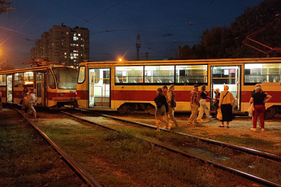8 сентября в Самаре у Постникова оврага встали трамваи