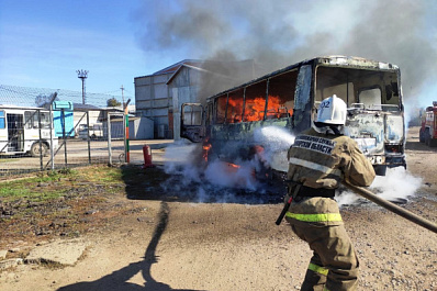 26 сентября в Похвистневе дотла сгорел автобус