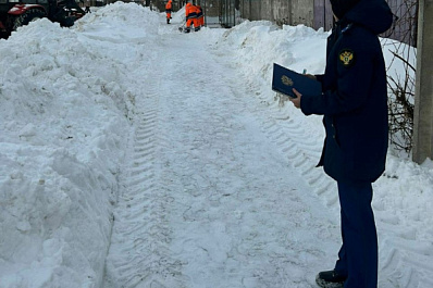 В Тольятти прокуратура заставила подрядчиков расчистить пешеходную дорожку от снега