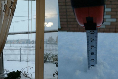 В Самарской области образовались 14-сантиметровые сугробы после ночного снегопада