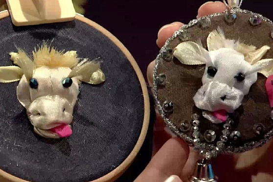 Вышиваем символ 2021 года. Ручная работа