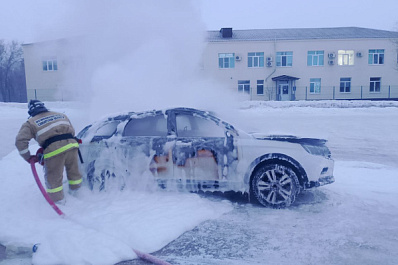 В Самарской области 15 февраля сгорел автомобиль