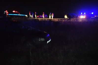 В Самарской области "Калина" на скорости вылетела в кювет