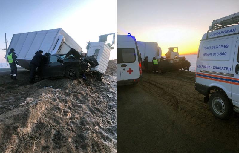 В ДТП с фурой Hino под Сызранью погибли водитель и пассажир легкового автомобиля
