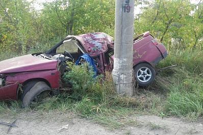 Мгновенная смерть: в Самарской области десятка врезалась в столб
