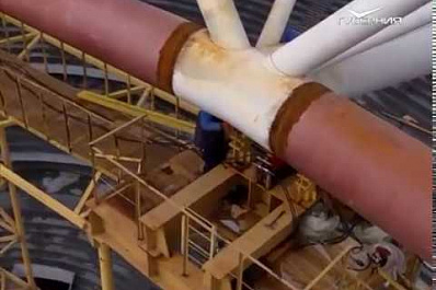 Купол Самара Арены освобожден от опор и занял свое рабочее положение