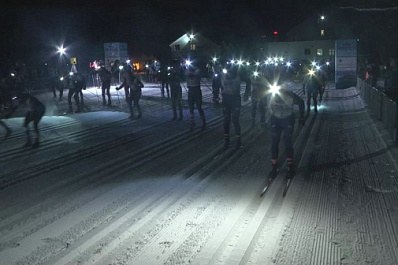 Лыжный марафон "Сокольи горы" стартовал с ночной гонки  
