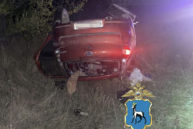 В Самарской области 16 сентября водитель на Datsun улетел в кювет и погиб 
