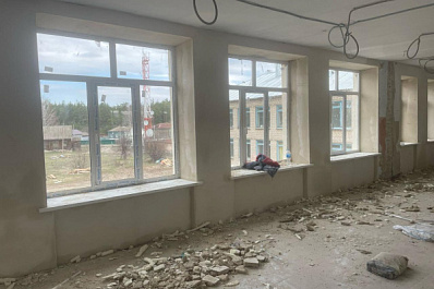 Капитальный ремонт школы в Старой Рачейке идет по плану