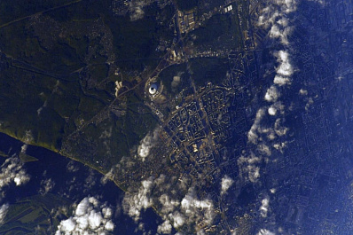 Космонавт Олег Артемьев снял Самара Арену с борта МКС