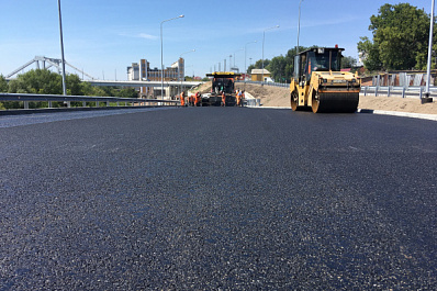 Развязку на ул. Фрунзе в Самаре заасфальтировали
