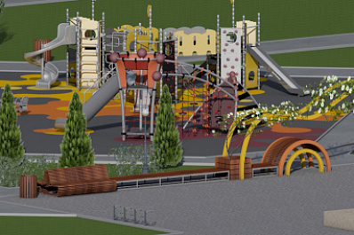 В сквере Высоцкого на месте старой детской площадки построят игровой комплекс 