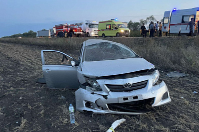 В Самарской области 9 сентября на трассе М5 "Тойота" улетела в кювет 