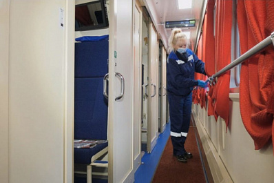 Железнодорожные вагоны в регионе дезинфицируют несколько раз в день