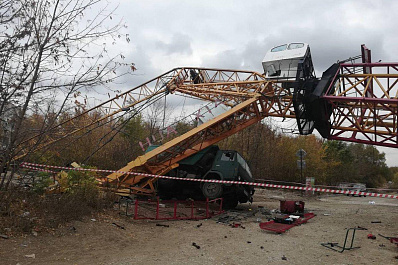 В Самаре на стройплощадке упал башенный кран