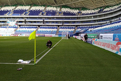 Появились первые фото с Самара Арены за несколько часов до начала тестового матча