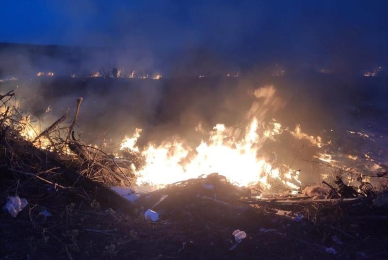 В Самарской области вспыхнул мусор на 200 "квадратах"
