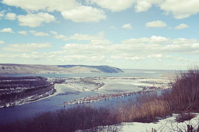 Несколько рыбаков заблудились на Волге в Самарской области из-за метели