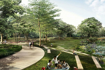 Возле "Самара Арены" хотят разбить пивной сад и парк с игровыми площадками