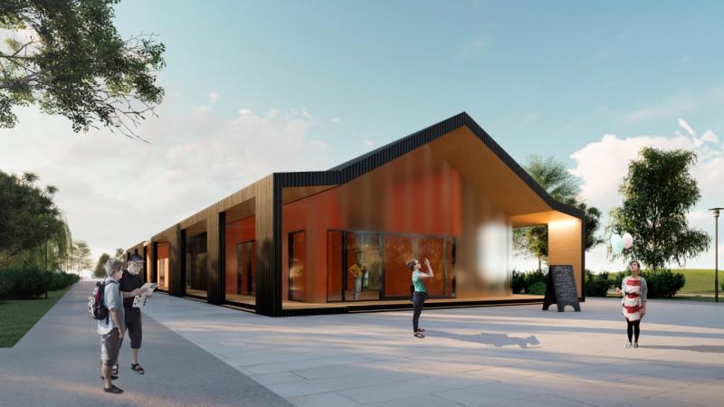 Летом жители Нефтегорска смогут насладиться активной зоной с водоемом и каменным садом