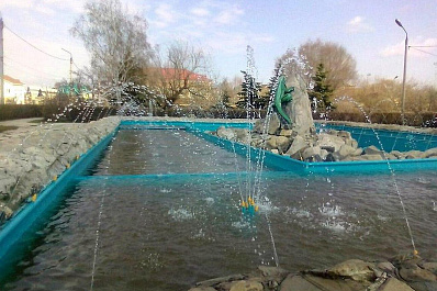 Фонтан Ящерка заработал на улице Свердлова в Сызрани