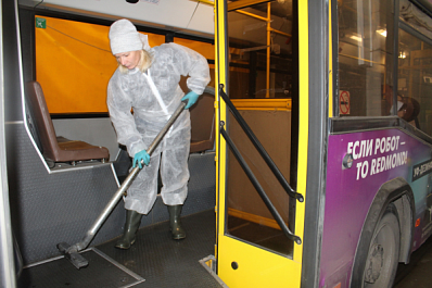 За безопасность: дезинфекция общественного транспорта в Тольятти проходит ежедневно