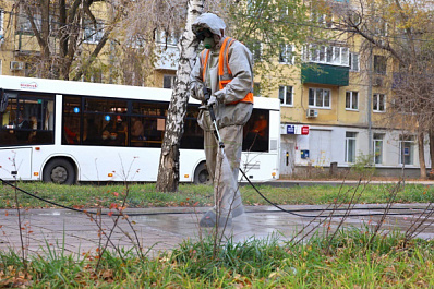 Пока позволяют погодные условия, дезинфекция улиц Самары не прекратится 