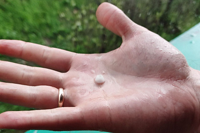 На Самару 24 апреля обрушился крупный град